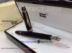 Perfect Replica XL Mont Blanc Meisterstuck Fountain Pen - Rose Gold Clip Black Resin Meisterstuck Fountain Pen